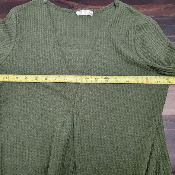 Prospect Blvd Olive Green Long Cardigan Lightweight Size M Fall & Winter - Picture 4 of 5